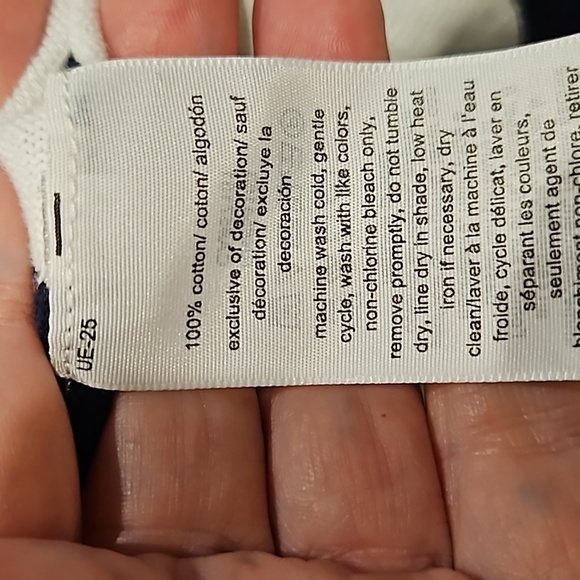 NEW! TOMMY HILFIGER Nautical Striped Ivy V-neck Cotton Sweater Medium. - Picture 7 of 7